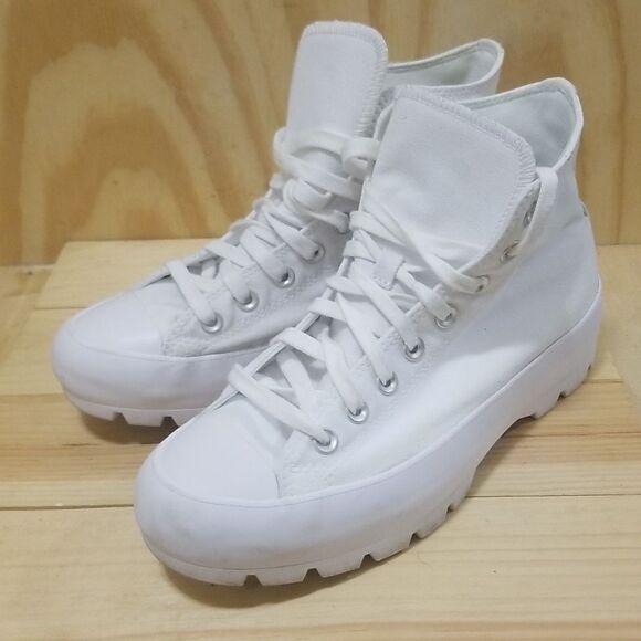 Converse Chuck Taylor All Star Lugged High White Women's size 10, Men's size 8 - Picture 3 of 7